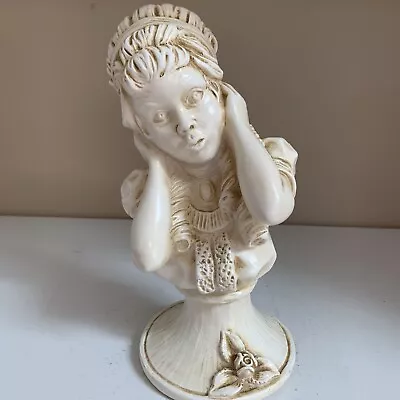 VTG 1971 J Kendrick Universal Statuary Corp Chicago Girl Covering EarBust Statue • $18