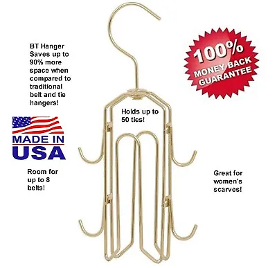$9.95 • Buy Tie Rack, Belt Holder, Closet Organizer, Tie Hanger, Belt Hanger