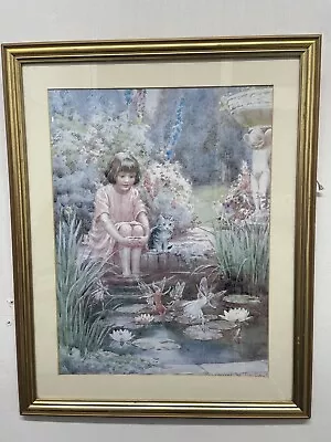 The Water-Lily Pond”  Framed Print By Margaret W Tarrant. • £25