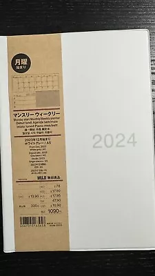 Muji Monthly Weekly Planner White Grey Monday Start A5 • $21.99