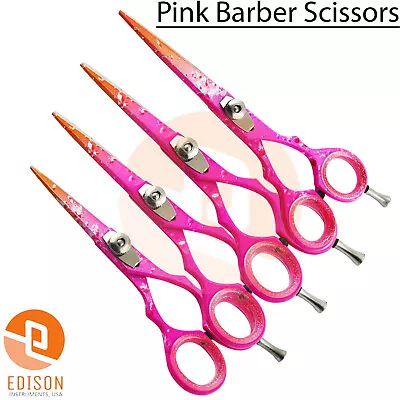 Professional Hairdressing Scissors Barber Salon Hair Cutting Shears Pink Colour • $14.78