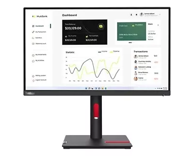 Lenovo ThinkVision T23i-30 23 Inch 1920x1080 Full HD IPS Flat Black - Open New • £0.01