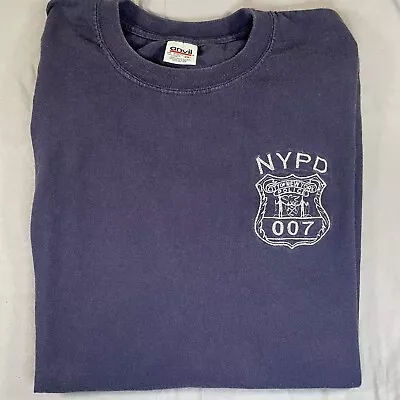 Vintage NYPD T-Shirt Men's XXL 2XL Anvil Long Sleeve New York Police • $25