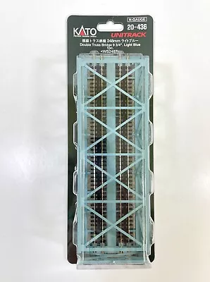 Kato N Double Track Truss Bridge Light Blue 248mm (9 3/4 ) 20-436 New • $19.95