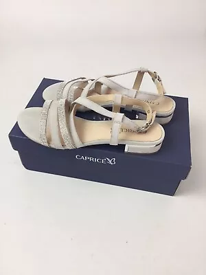 Caprice Light Grey Suede Sandals 5.5 New • £15