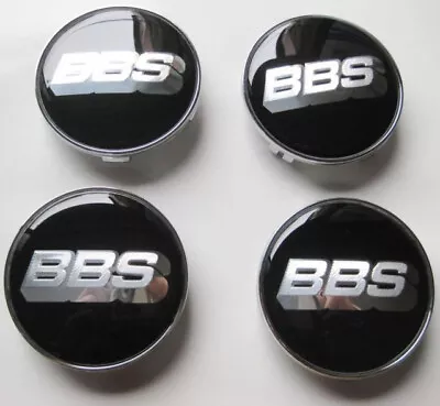 4x 68mm Sliver /Black BBS Wheel Centre Hub Caps Alloy Cap Set Badge • $20.89