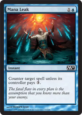 Mana Leak - Foil Magic Mtg Moderate Play English Magic 2011 (M11) X1 • $1.78