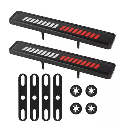 2x LED White Red Emblem Lights Car Front Grille Bumper Badge Lamps Universal • $24.69