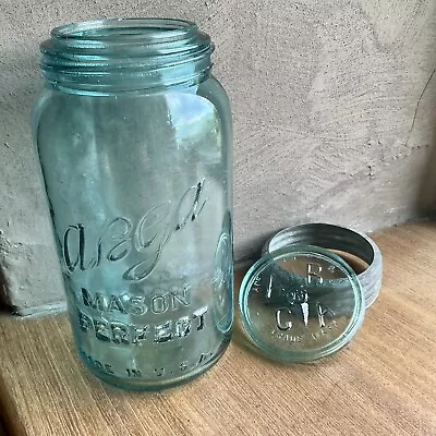 £40 • Buy Vintage ABGA Mason Rare Perfect Glass Jar WITH LID  “Made In USA” Embossed