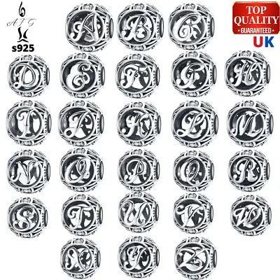 Genuine S925 Charm Bead Alphabet Birthday Names Letter A - Z Vintage AFG - UK • £17.99