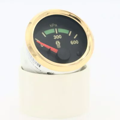 GENUINE KENWORTH Brass Oil Pressure Gauge 600 KPA. Part No 72505B • $116.75