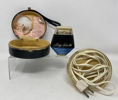 Vintage Lady Schick Electric Razor Works Original Case & Power Cord Black & Blue • $12.95