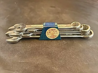 VINTAGE THORSEN ALLIED TOOLS SAE COMBINATION WRENCH SET W/ BLUE CLIP C558-AL • $29.95