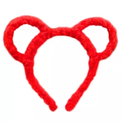 Women Winter Thick Plush Headband Round Mouse Bear Ears Makeup Hair Hoop Bandana • $15.25