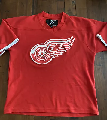 Vintage Detroit Redwings Hockey Jersey Exclusively Tailored By NHL Size Large • $38