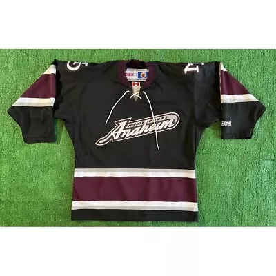 Vintage Anaheim Mighty Ducks Alternate Jersey CCM Hockey Youth L / XL • $41.30