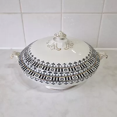 Vintage Luxor Tureen / Vegetable Dish With Lid Black And White Rare Item • £6.79