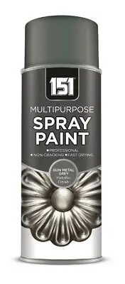 4 X 151 Gun Metal Spray 400ml Aerosol Paint Spray Cars Wood Metal Walls Graffiti • £13.99