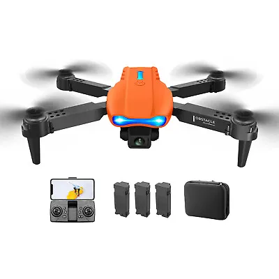 $42.34 • Buy Aeroplane USB Charging FPV Drones For Boys Girls (Orange 3Battery 2 Camera) AU