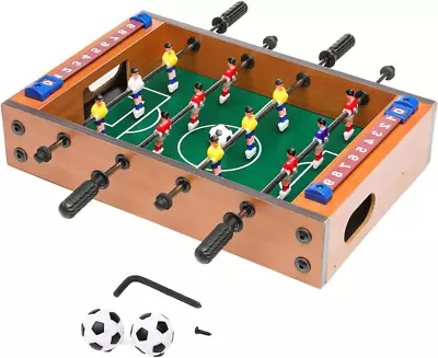 Mini Foosball Table: Wooden Table-Top Soccer Game For Kids Fun For Parties And  • $39.99