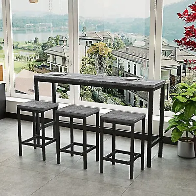 Modern Design Kitchen Dining Table Set With 3 Stools • $212.19