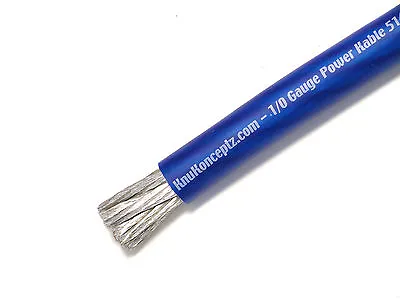 KnuKonceptz Kolossus OFC Power Ground Wire TRUE 8 Gauge AWG Cable Blue 5'   • $4.25