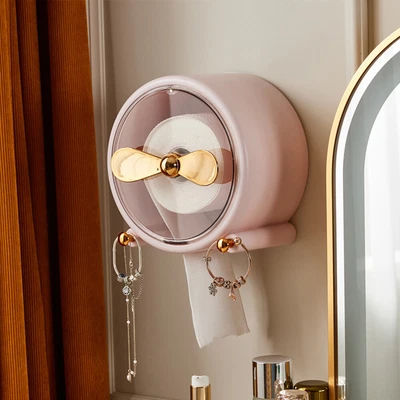 $31.34 • Buy Wall Mounted Toilet Tissue Paper Roll Holder Storage Box No Punching Waterproof