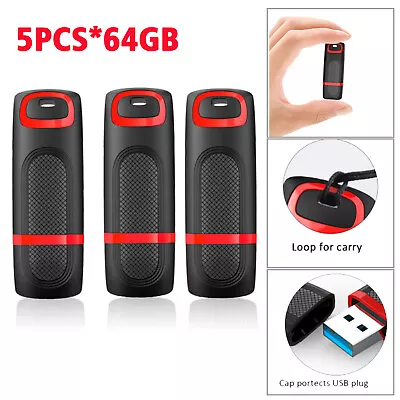 5PCS 64GB USB 3.0 Flash Drive Memory Stick Pen Drive Storage Thumb Music U Disks • $21.99