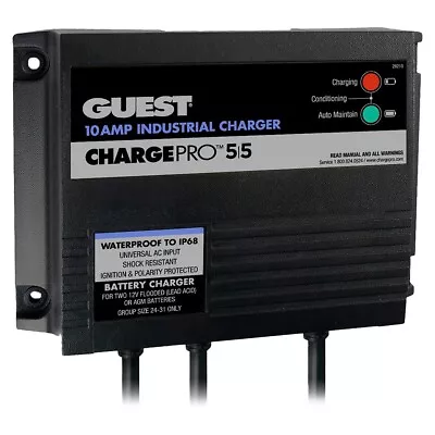 Guest 10AMP - 12/24V 2 Bank 120V Input On-Board Battery Charger • $139