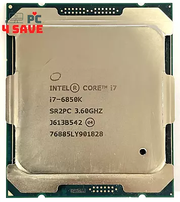 Intel Core I7-6850K 3.60GHz 6-Core LGA2011 15MB Desktop CPU Processor SR2PC 140W • $49.99