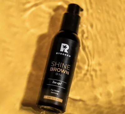 BYROKKO Shine Brown Premium Tanning Accelerator Oil 150 Ml XXL Tan • £14.94