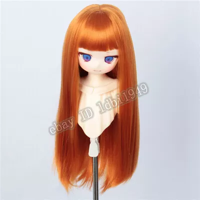 1/3 8-9  BJD Dollfie Doll Wig Pullip LUTS SD Long BJD Wig Orange Straight Hair • $13.88