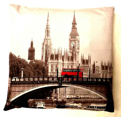 London Red Bus Digital Printed Cushion Cover Red Bus 3 • £2.99