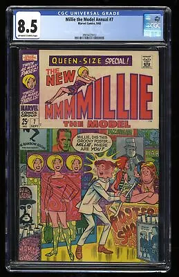 Millie The Model Annual #7 CGC VF+ 8.5 Off White To White Marvel 1968 • $95