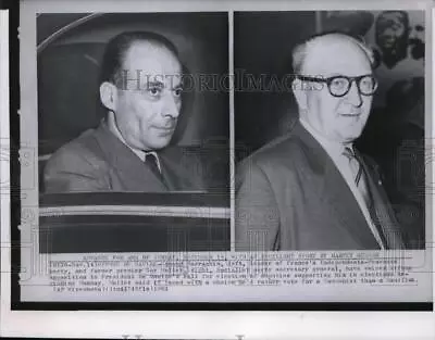 1962 Press Photo Edmond Barrachin And Guy Mollet Oppose President De Gaulle • $19.99