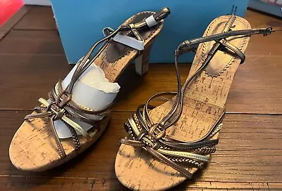 Mudd Shoes Size 11 AVA Bronze Metallic Heels New In Box • $24.99