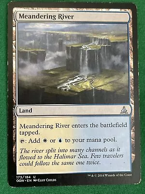 Magic The Gathering Dual Land Meandering River White Blue OOTGW 173/184 • $0.99
