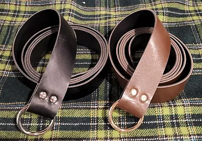 Medieval Faux Leather Ring Belt Larp Renaissance Vegan • $10.50