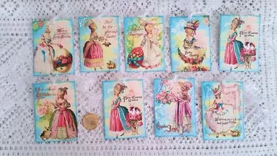 9~Easter~Vintage~Victorian~Marie Antoinette~Linen Cardstock~Gift~Hang~Tags • $10