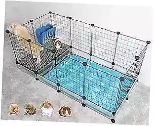 Rabbit Cage With Litter & Liner Guinea Pig Cage 48x24x20inch C&C Small Animal  • $73.40
