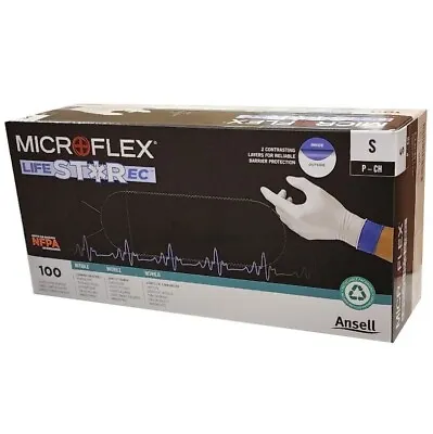 *100-Gloves* Ansell MicroFlex LIFESTAR EC PF Dual Layer Extended Cuff LSE-104-S • $29.95