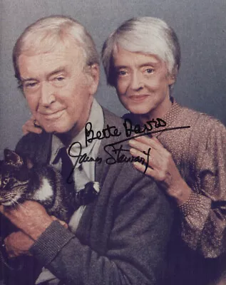 James  Jimmy  Stewart - Autographed Signed Photograph Co-signed By: Bette Davis • $340