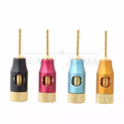 4PCS Gold Plated 2mm Banana Plugs Speaker Pin Tip Connectors • $6.34