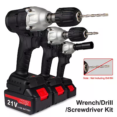 1/2'' Cordless Electric Impact Wrench Gun With Li-ion Battery High Power Driver • $53.98