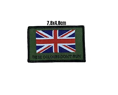 Union Jack Flag British Army These Colours Don't Run Sew On Patch Jeans New 1092 • £2.50