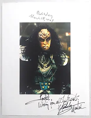 Star Trek Martok J G Hertzler Signed Photo Personalized Autograph 8X10 • $49.99