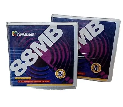 Lot Of 2 SyQuest SQ800 5.25  Removable Hard Disk Cartridge Pre-owned  • $24.95