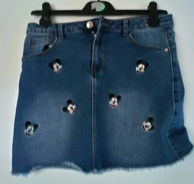 Girls Minnie Mouse Denim Skirt 12-13 • £1.75