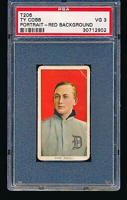 1909 T206 Piedmont TY COBB Red Portrait PSA 3 - CENTERED!! • $6495