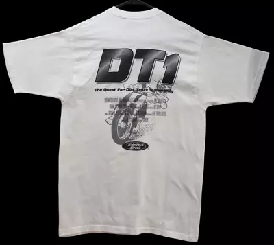 Vtg TSHIRT Flat Track Dirt Track Motorcycle DT1 Racing Logo 100% Cotton Made USA • $19.99